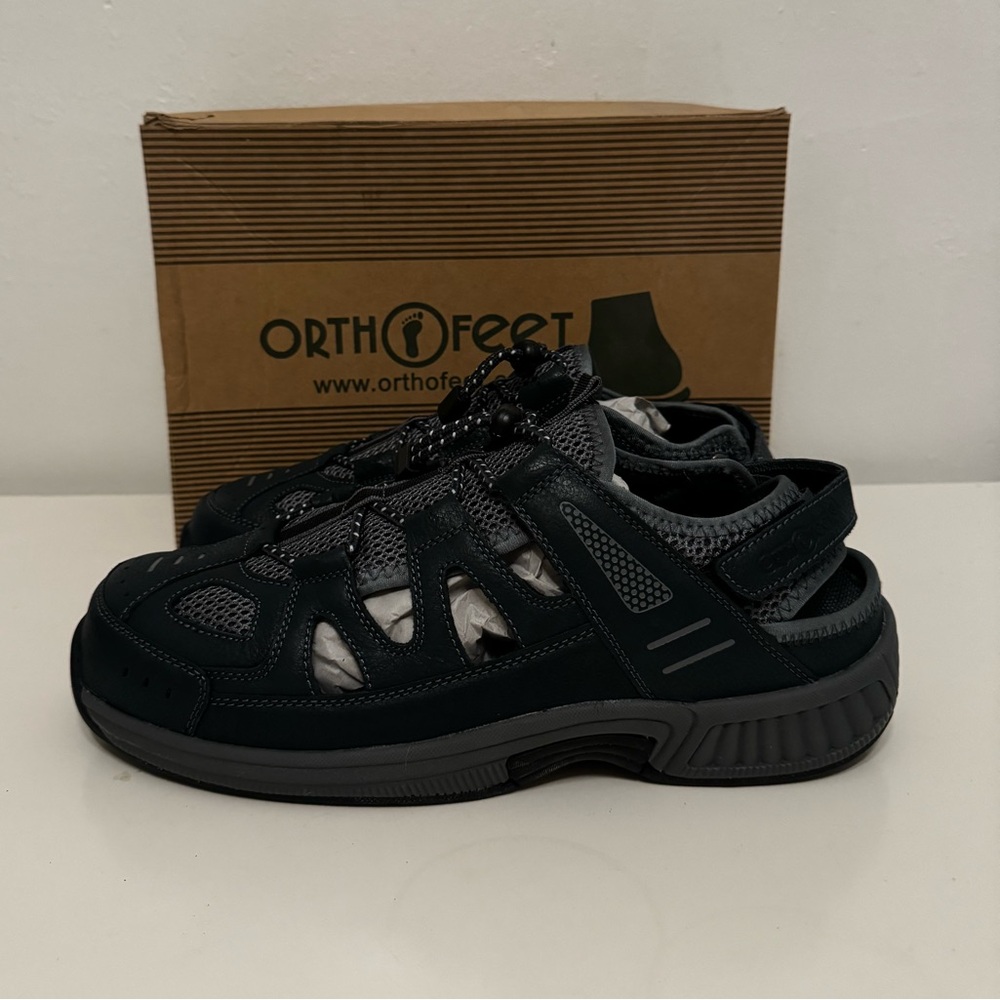 Orthofeet drawstring Sandals- Men’s 11.5 x-wide- NEW